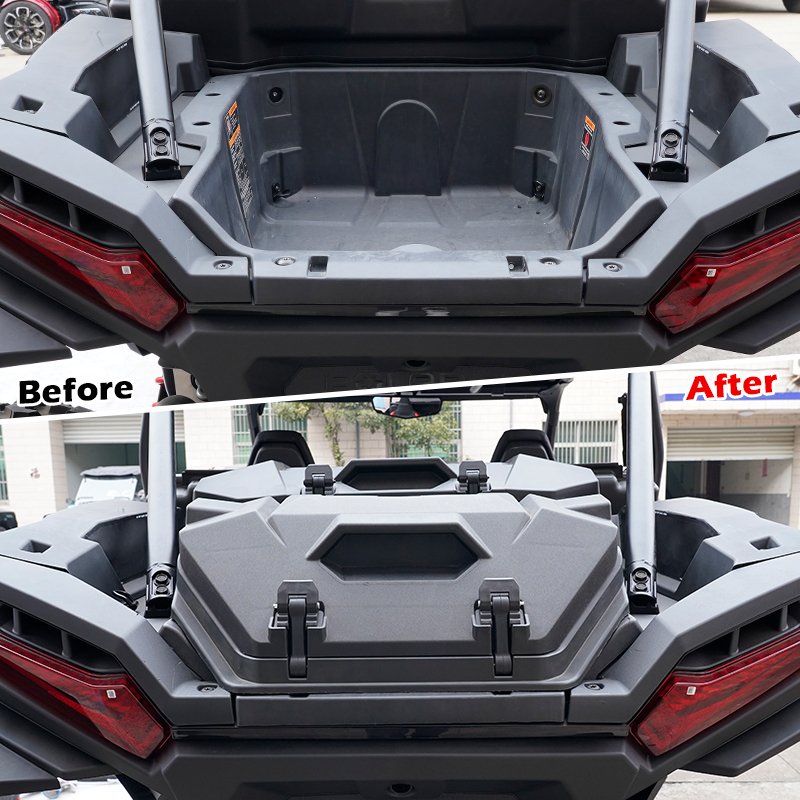 YongJin ATV Body Kit Black 55 QT UTV Storage Bin Box for Polaris RZR XP/XP4 1000 2024