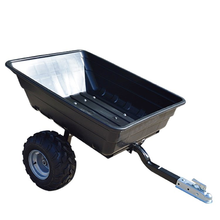 Garden Star Towable 6.5 Cubic Foot Poly Tray Dumping Lawn and Garden Utility Trailer