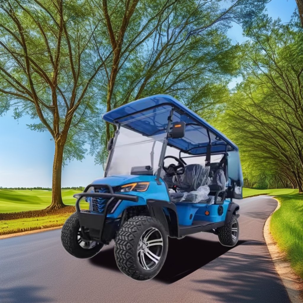 Canton Fair Exhibitors Wholesale 6 Seat 48V115AH Lithium Battery Electric Golf Cart Resort Car With DOT Certification