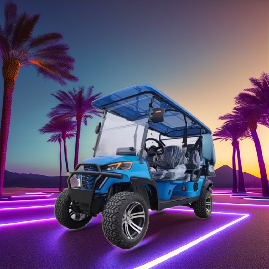 Canton Fair Exhibitors Wholesale 6 Seat 48V115AH Lithium Battery Electric Golf Cart Resort Car With DOT Certification