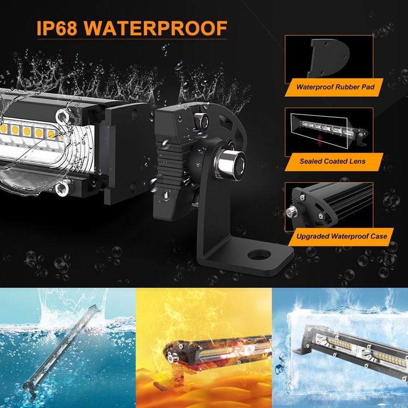 LED Work Light 7 Inch 14 Inch 30 Inch Ultra-thin Single Row LED Light Bar Suitable for Off-road 4X4 Je-ep Wrangler Jk Work Light