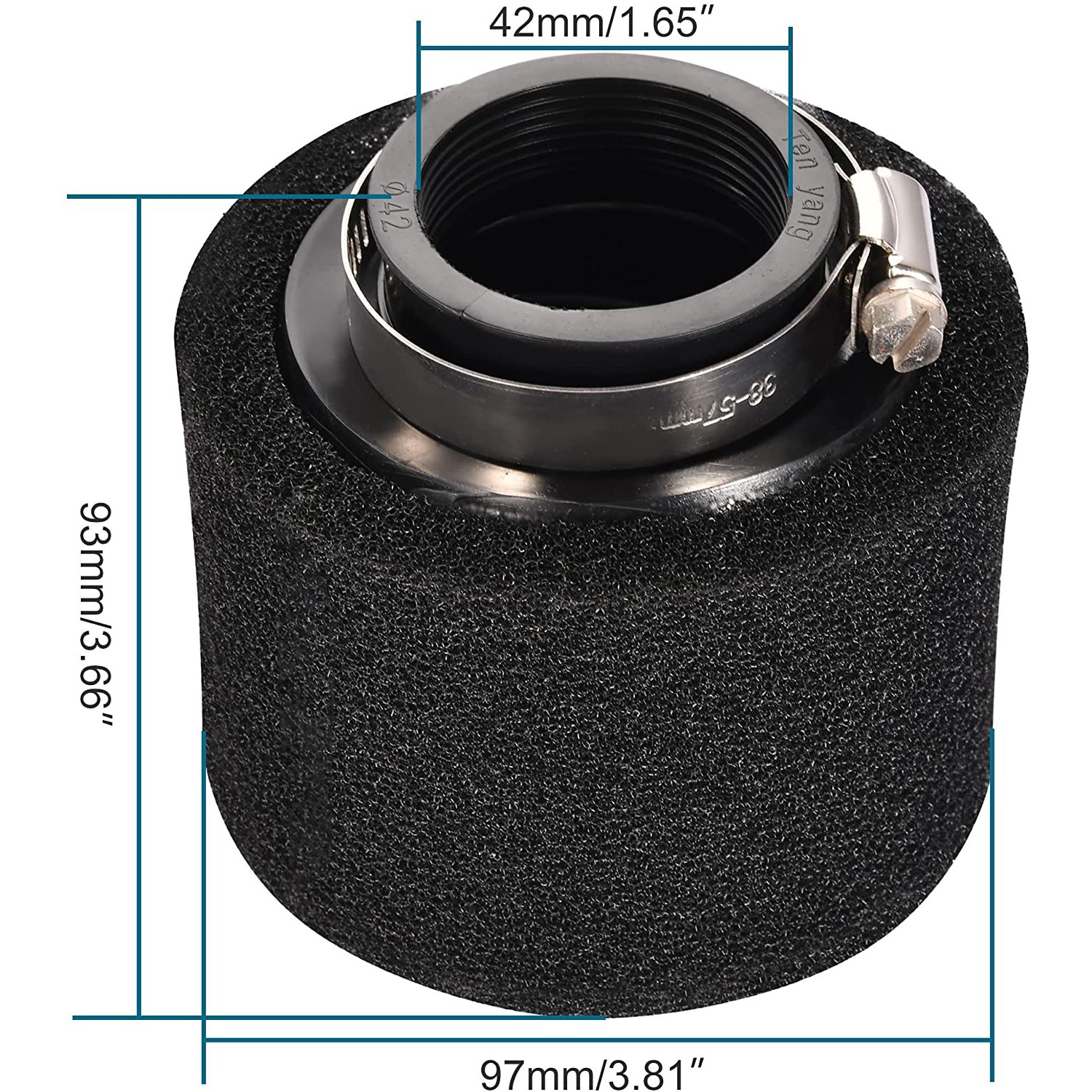 GOOFIT 38mm 42mm 45mm 48mm Motorcycle Air Filter for 4 Stroke 50cc 70cc 90cc 110cc 125cc ATV Dirt Bike