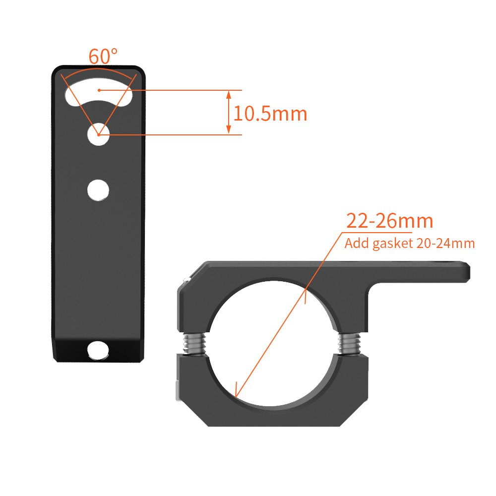 LED Light Motorcycle Headlight Universal Bracket Support Spotlight Holder Tube Clamp for Dirt Bike ATV Truck Cafe Racer Chopper