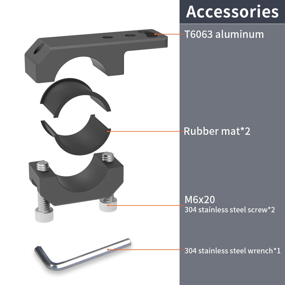 LED Light Motorcycle Headlight Universal Bracket Support Spotlight Holder Tube Clamp for Dirt Bike ATV Truck Cafe Racer Chopper