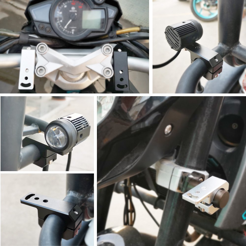 LED Light Motorcycle Headlight Universal Bracket Support Spotlight Holder Tube Clamp for Dirt Bike ATV Truck Cafe Racer Chopper