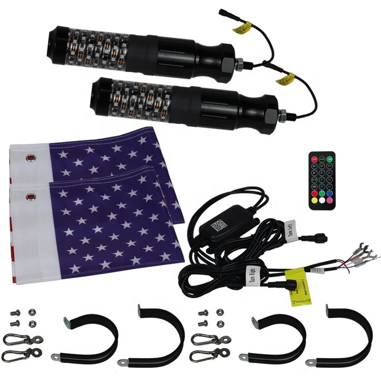 LED Fat Whip Light for ATV UTV with APP Remote and Music Signal, Can Am Polaris Compatible