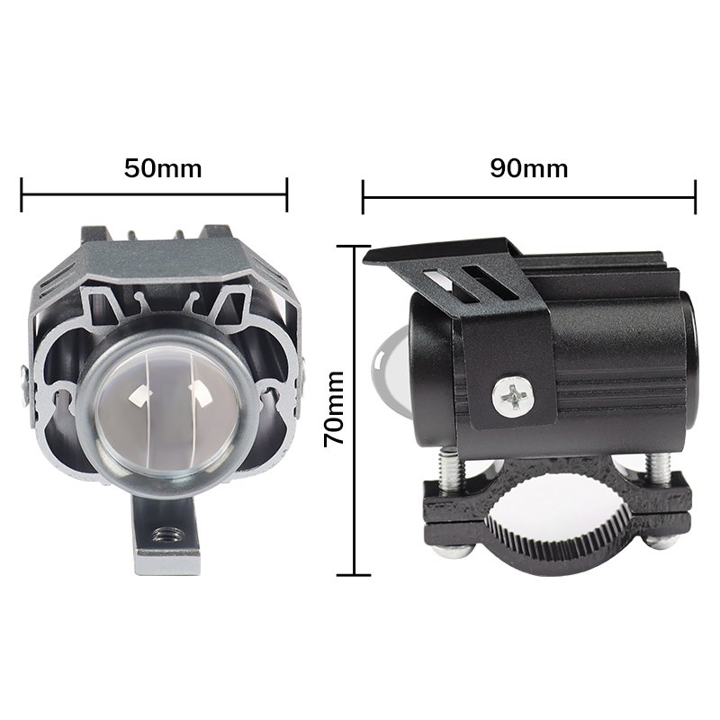 Universal Electric Bikes Headlight Off Road Dual Color Scooter Fog Lamp Motorcycle Driving Head Lights for Therewheeler
