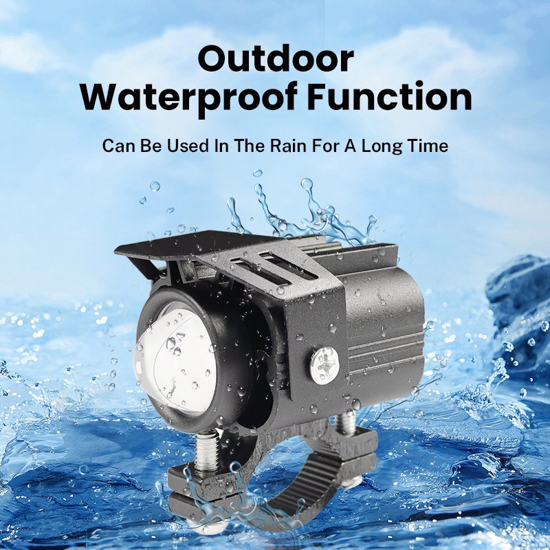 Universal Electric Bikes Headlight Off Road Dual Color Scooter Fog Lamp Motorcycle Driving Head Lights for Therewheeler