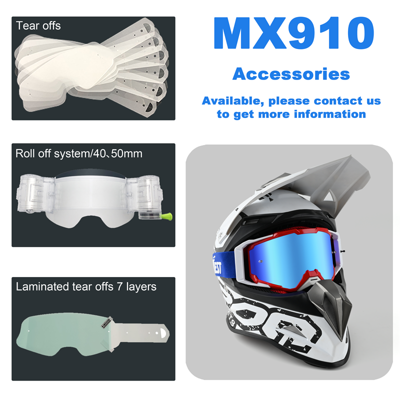Motocross Goggles Supplier OTG Design UV400 Protection Tear Offs Custom Wholesale OEM MX Motorcycle Goggles