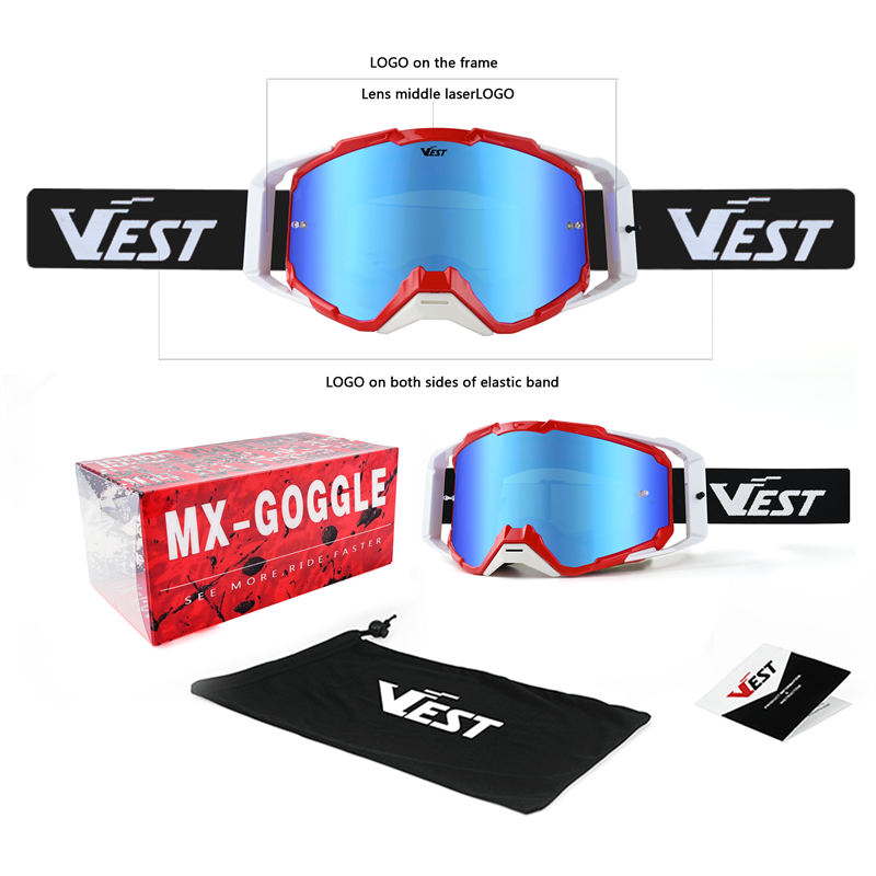 Motocross Goggles Supplier OTG Design UV400 Protection Tear Offs Custom Wholesale OEM MX Motorcycle Goggles