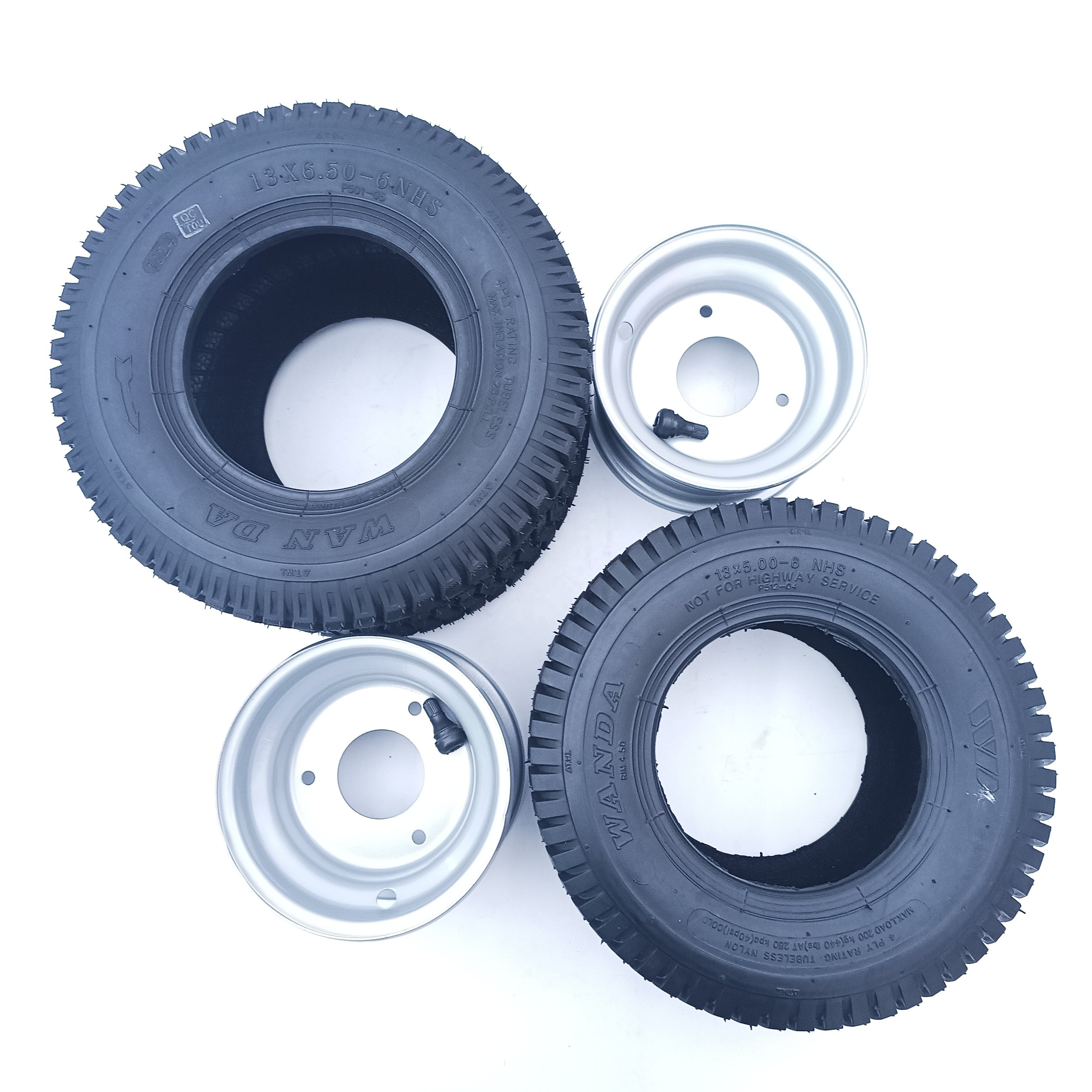13x6.50-6 13x5.00-6 WANDA Tubeless Tire 13 Inch Durable Thicker Wheel Tyre for Small ATV/GO KARTS and Electric Scooter