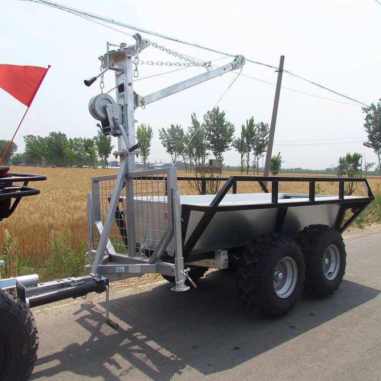 High-Capacity Outdoor Garden Atv Dump Trailer Cart Farm Atv Trailer Kits Forest Trailer