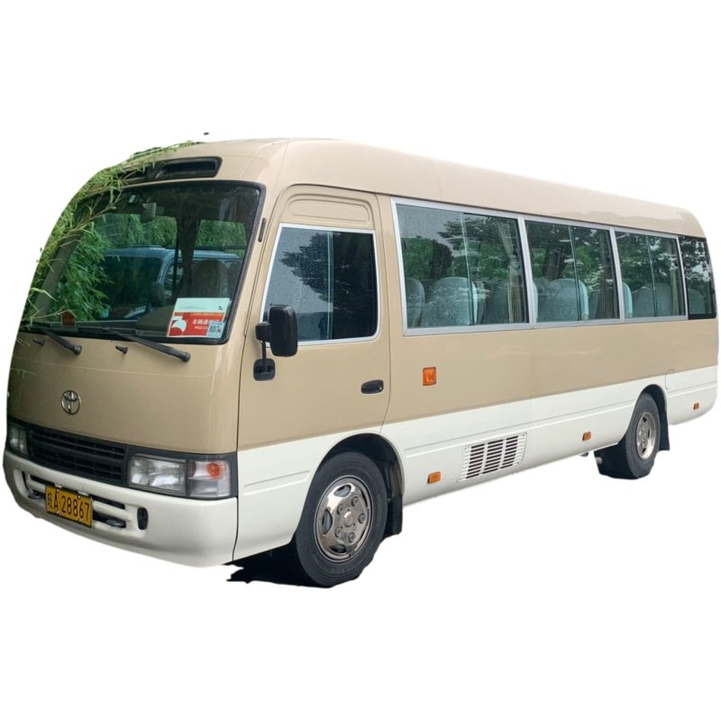 Hot Sale Used Toyota Coaster Bus With Good Condition 23 Fabric Seats Left Hand Drive Similar Toyota Land Cruiser FWD Africa Sale