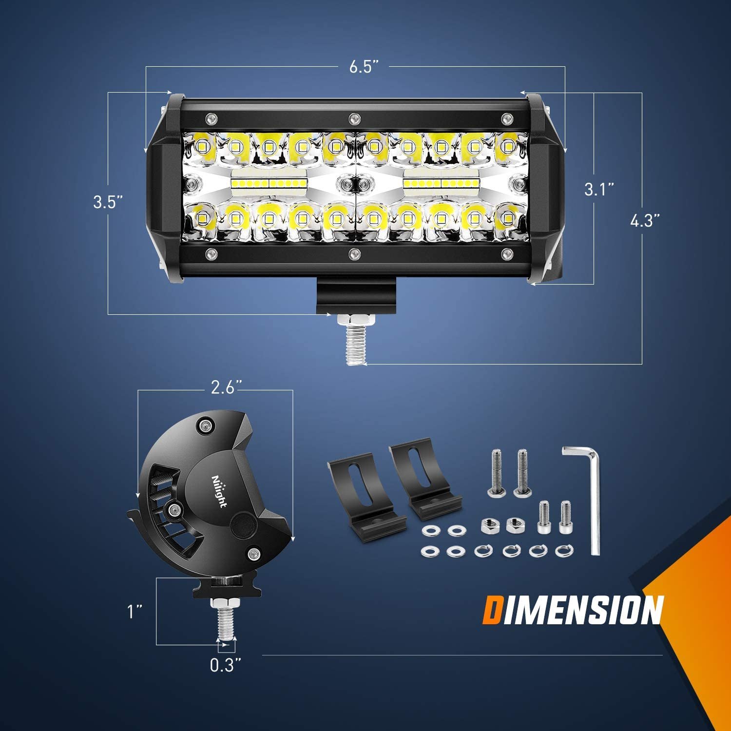 Wholesale Auto Lighting Systems Portable 120W Working Light ATV Jeep Truck Boat DC IP68 Waterproof Led Off Road Lights for Truck