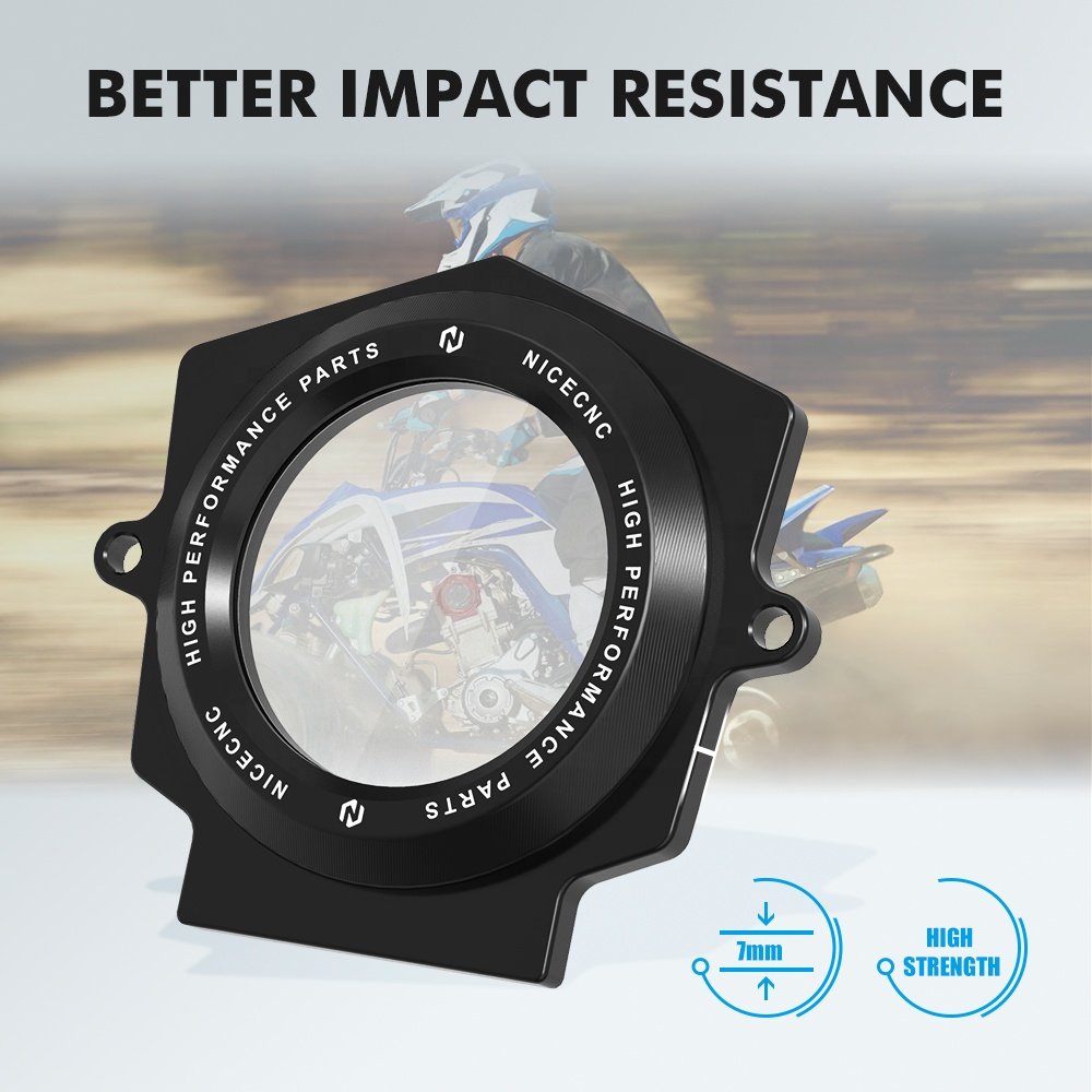 NiceCNC ATV Clear Cylinder Head Cam Cover Cap With Window for Yamaha Raptor YFM 700 R 2006-2018 2019 2020 2021 2022 2023 2024