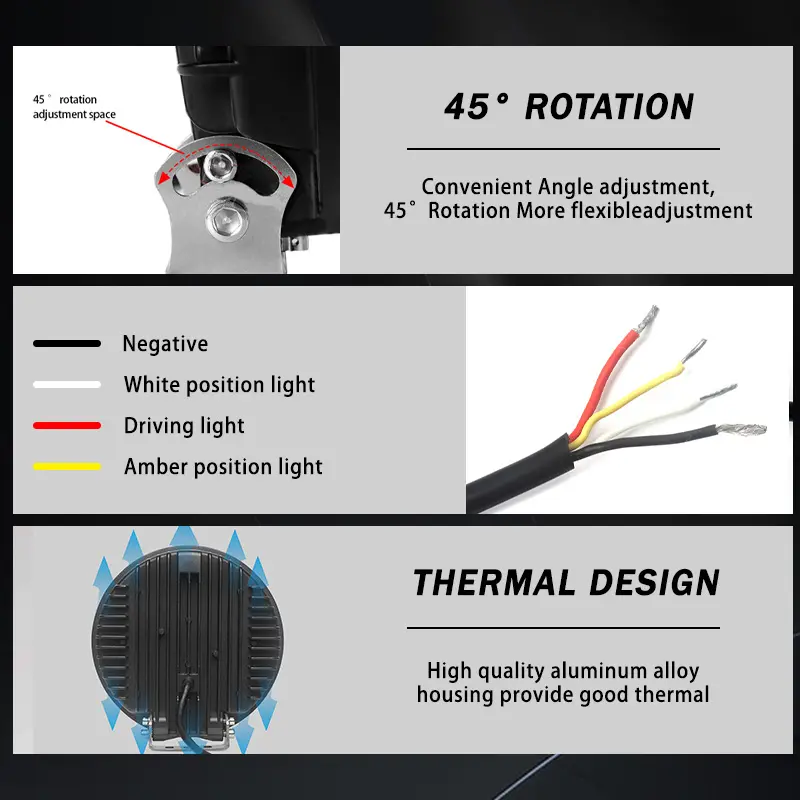 Brightest 120w 12v 24v 9Inch Slim Round Led Auxiliary Driving Light Spotlights for Truck Car Utv Atv