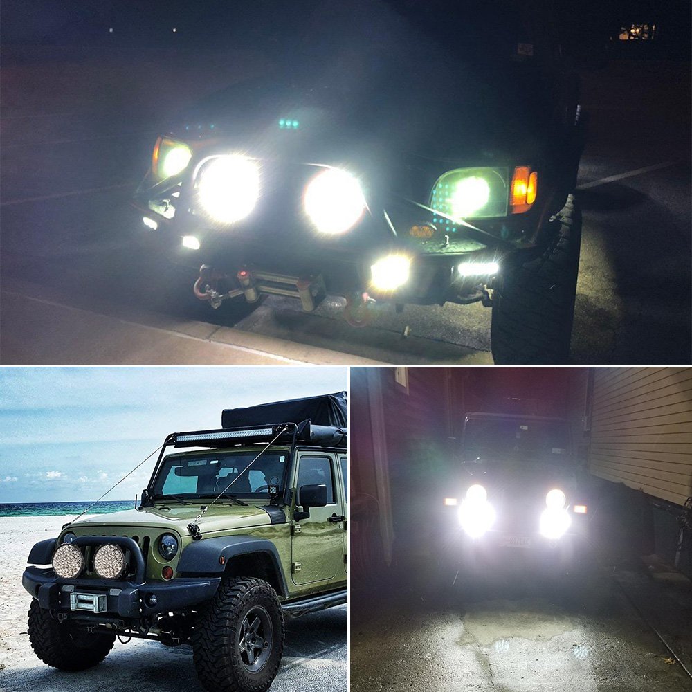 New Brightest Led Work Light 9 Inch Round 260w 185W Led Driving Light 4X4 Offroad for Truck SUV ATVs