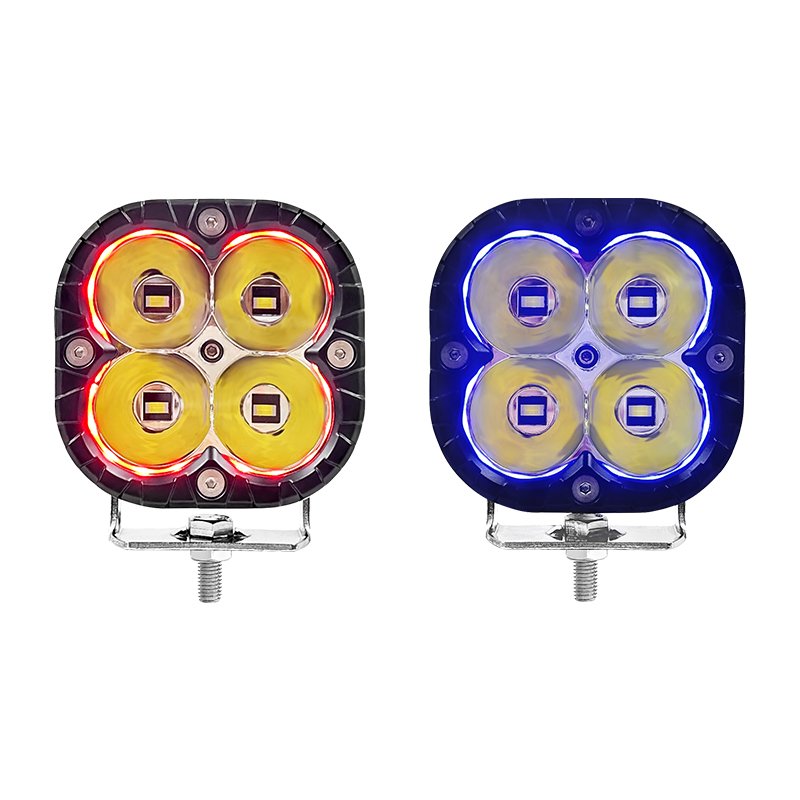 LED Cube Work Light Spot Pods Driving Amber White Fog Lamp Off-road ATV UTV