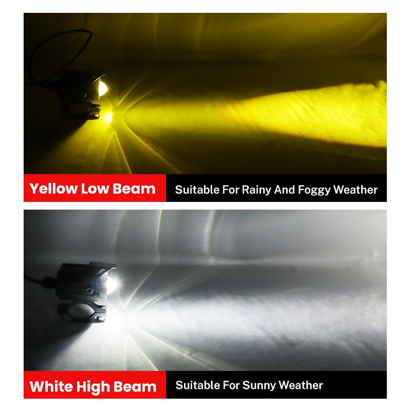 Motorcycle LED Light 10W Off-road Projector ATV Scooter Lens Headlight Fog Light Driving Lights Spotlight for Motorbike