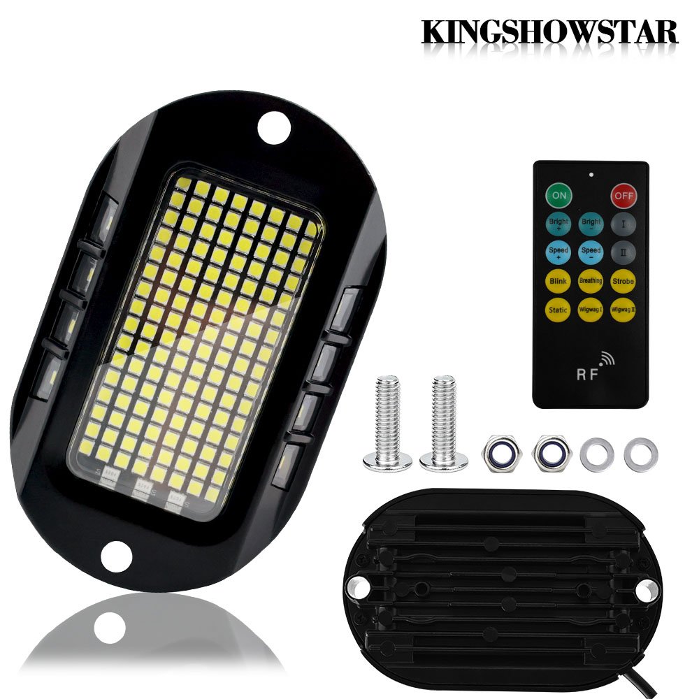 Kingshowstar Wholesale Price 144led Rock Light Kit with Splitter Wire Module 12V Rock Light ATV UTV Pure White Rock Lights
