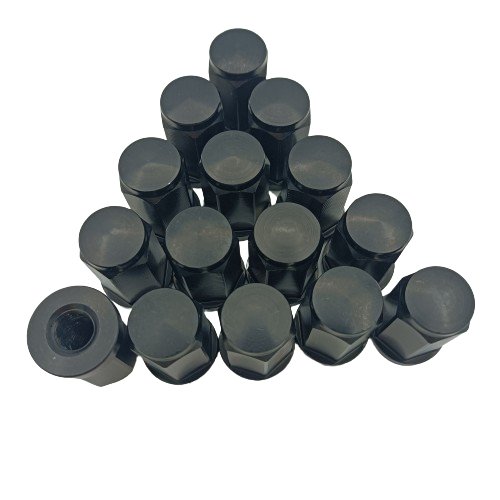 Wheel Accessories Parts Set of 16 Black 10x1.25 Flat Seat ATV & UTV Lug Nuts 17mm Hex for Yamaha, Honda,Kawasaki and Suzuki ATV