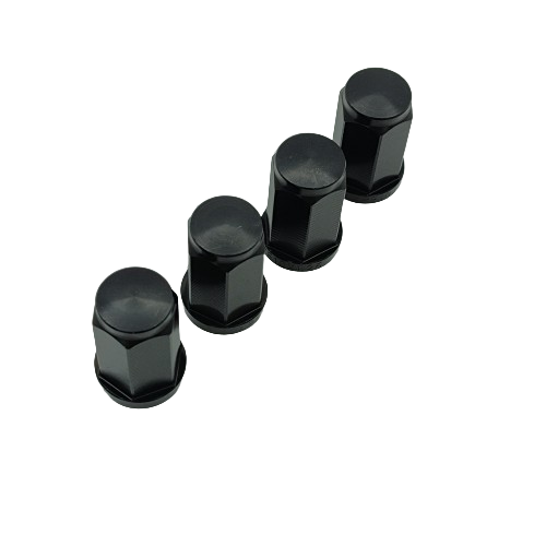 Wheel Accessories Parts Set of 16 Black 10x1.25 Flat Seat ATV & UTV Lug Nuts 17mm Hex for Yamaha, Honda,Kawasaki and Suzuki ATV