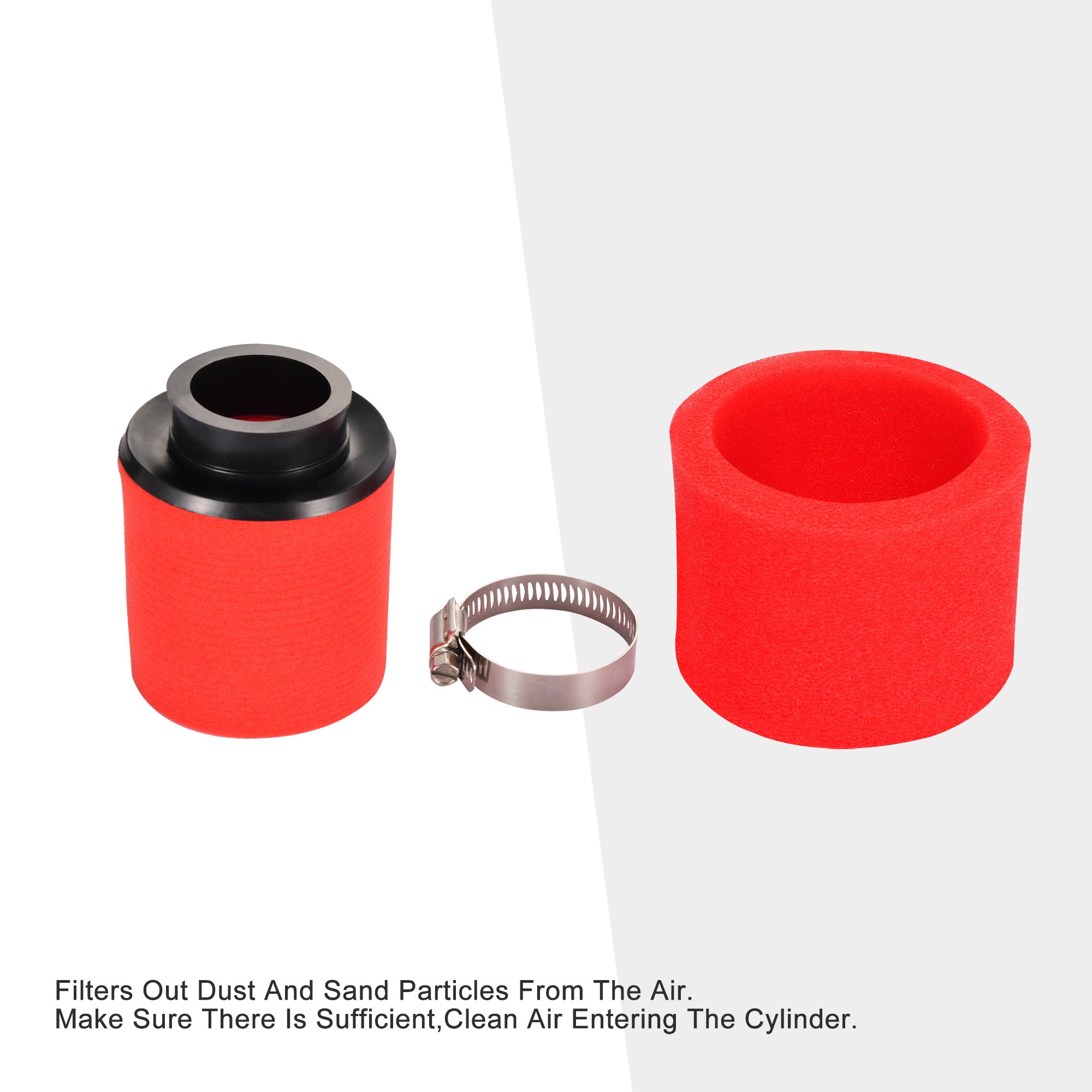 GOOFIT Motorcycle 35mm 38mm 42mm 45mm 48mm Double Foam Sponge Air Filter Replacement for Go Kart ATV Quad Scooter Dirt Racing B