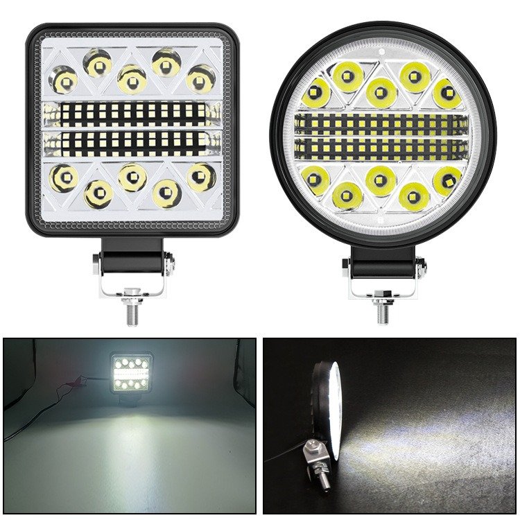 4inch 102W Square 34LED Strobe Flash LED Work Spot Lamp Bar Light OffRoad for Car Truck Agricultural Excavator SUV 4WD Boat ATV