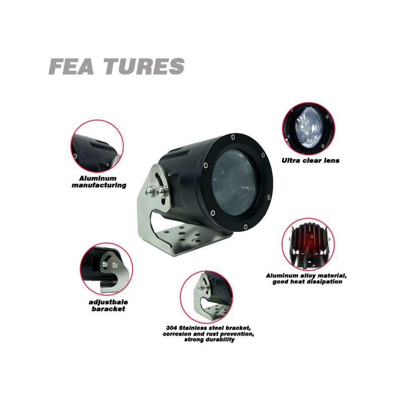 New RGB Customized ATV UTV Truck Offroad SUV 4X4 LED Fog Light Car Offroad Truck Motorcycle Mini Led Car Laser Work Light