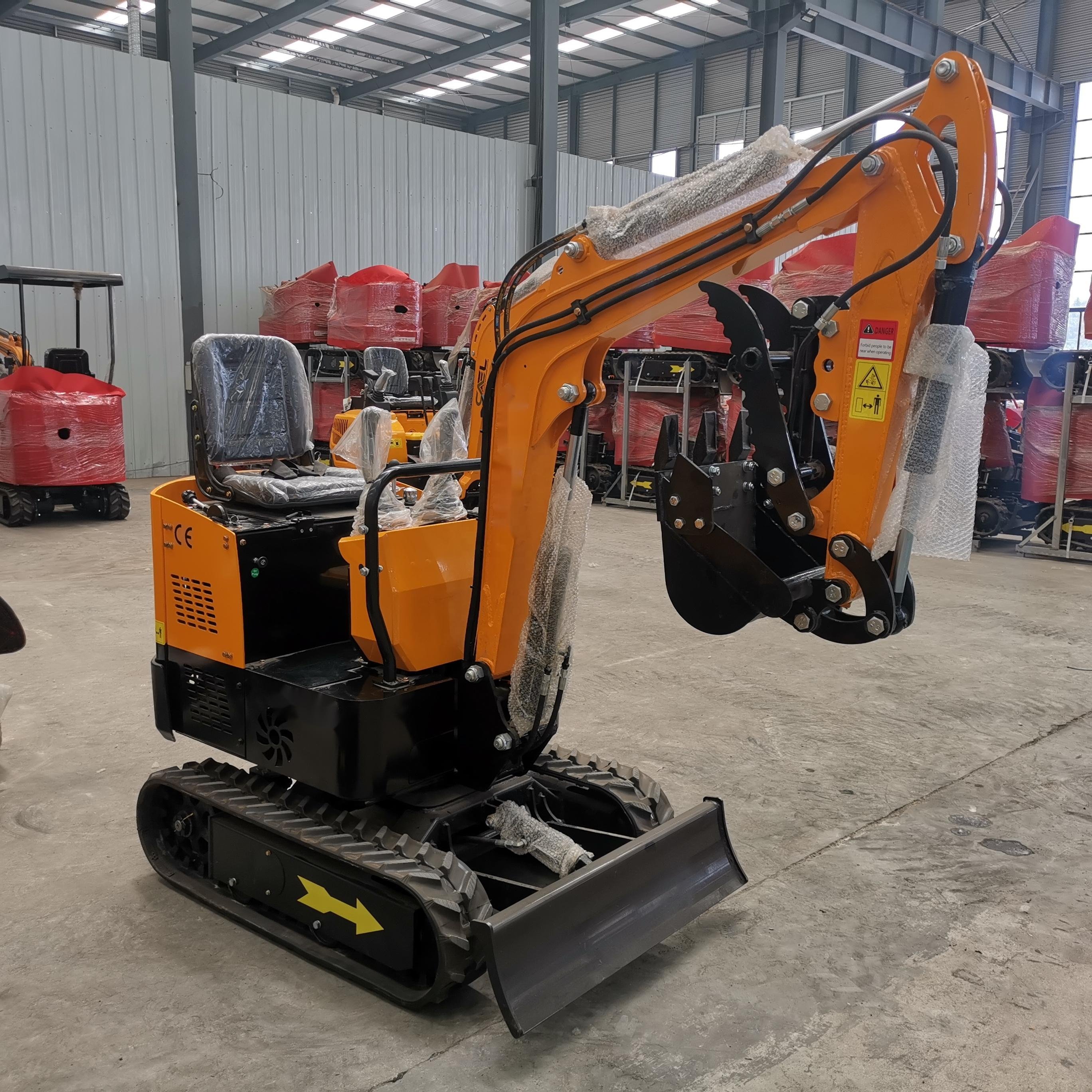 Euro 5 Engine 1 Ton Chinese Mini Excavators New Mini Excavator Minipelle Minidigger with Sunshade for Sale