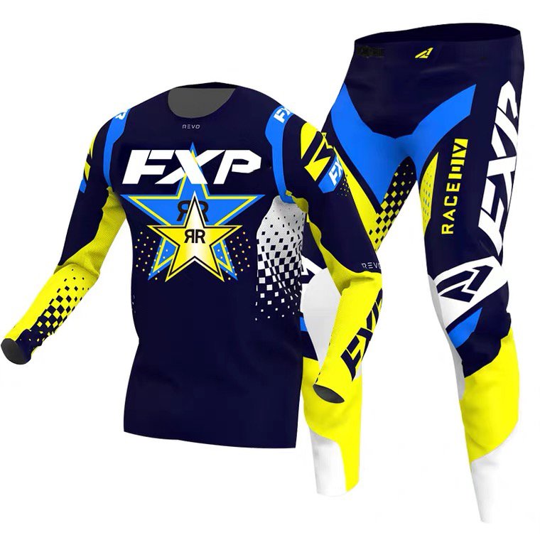 Custom Sublimation Printing Breathable Sublimated Long Sleeve Motocross Jersey and Pants Wholesale High Quality Motocross Suit