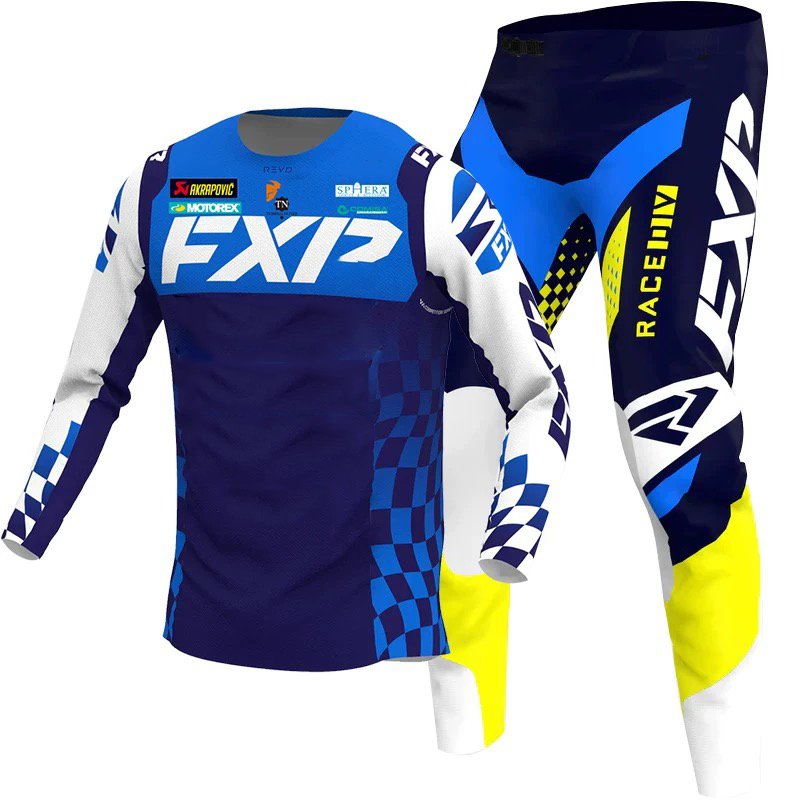 Custom Sublimation Printing Breathable Sublimated Long Sleeve Motocross Jersey and Pants Wholesale High Quality Motocross Suit