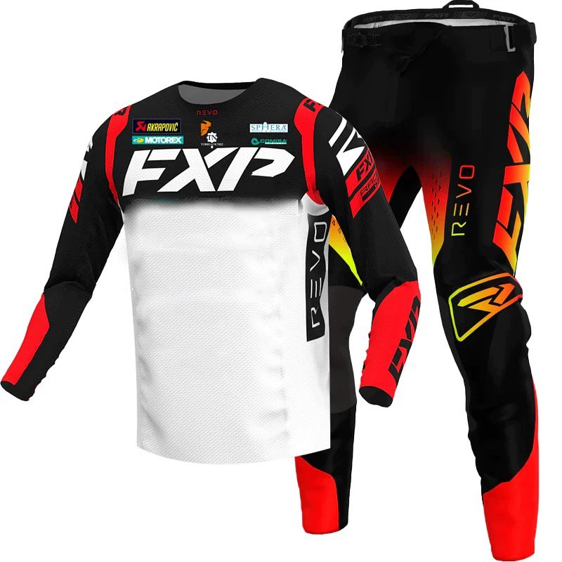 Custom Sublimation Printing Breathable Sublimated Long Sleeve Motocross Jersey and Pants Wholesale High Quality Motocross Suit