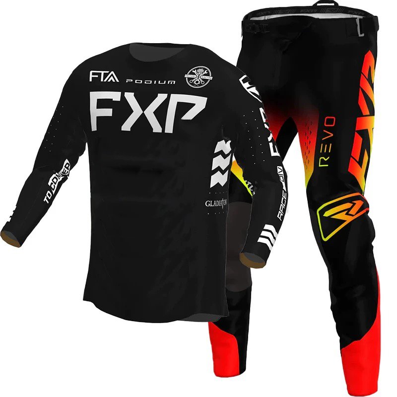 Custom Sublimation Printing Breathable Sublimated Long Sleeve Motocross Jersey and Pants Wholesale High Quality Motocross Suit