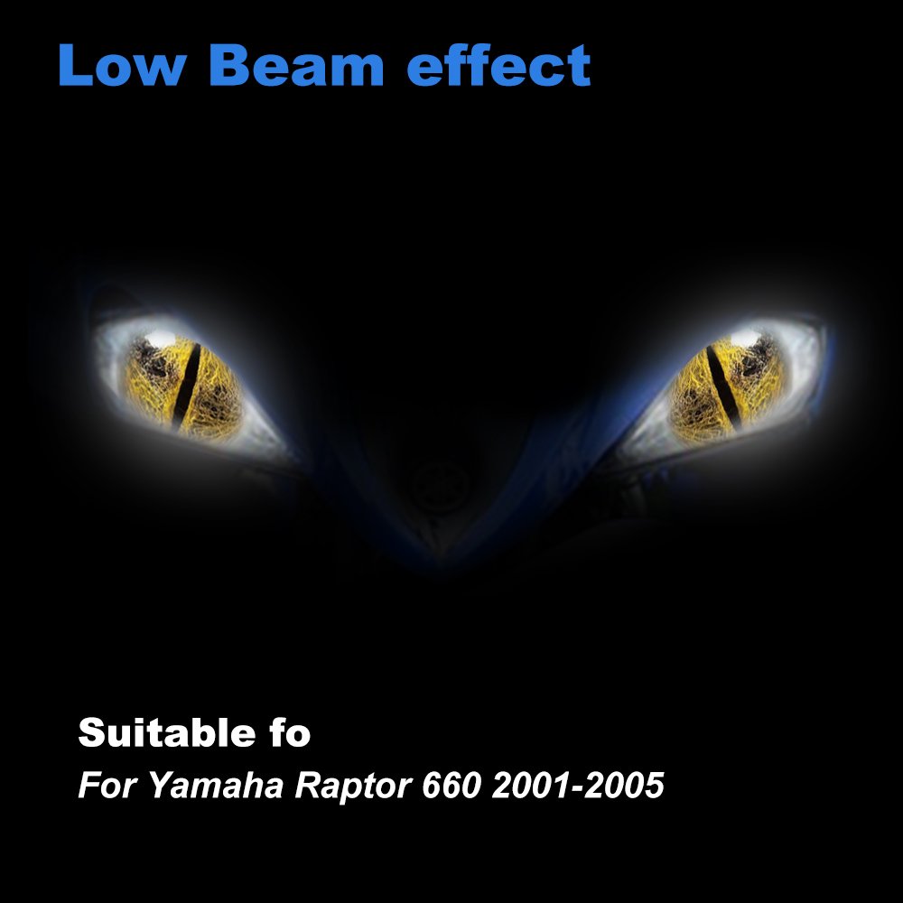 Motorcycle Parts Sticker Headlight Eye Graphics Kit Light Cover Decal ATV Fit for Yamaha Raptor 660 2005