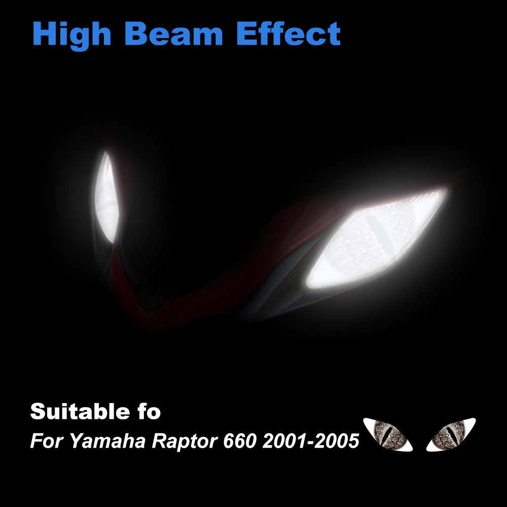 Motorcycle Parts Sticker Headlight Eye Graphics Kit Light Cover Decal ATV Fit for Yamaha Raptor 660 2005