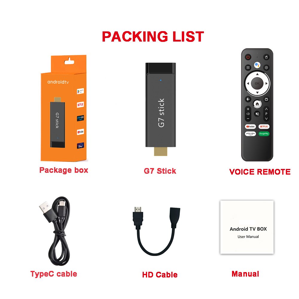 JCXK 4k Tv Stick S905Y4 ATV Smart Set Top Box Voice Remote 5G Dual Wifi Smart Android 11 ATV Tv Stick
