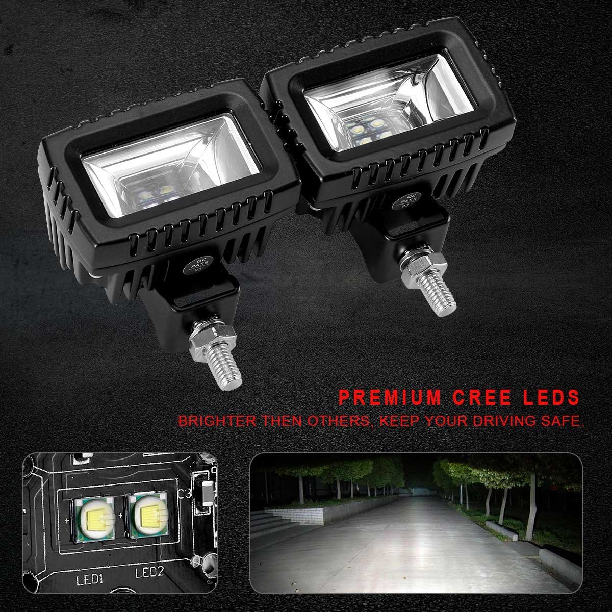 20/40w Flooding Flush Mount LED Pods Off Road Driving Car Work Pods Lamp Off Road Work Light