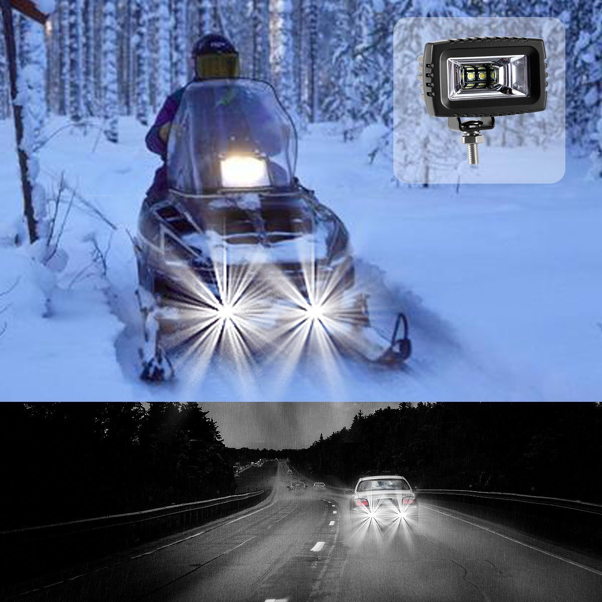 20/40w Flooding Flush Mount LED Pods Off Road Driving Car Work Pods Lamp Off Road Work Light