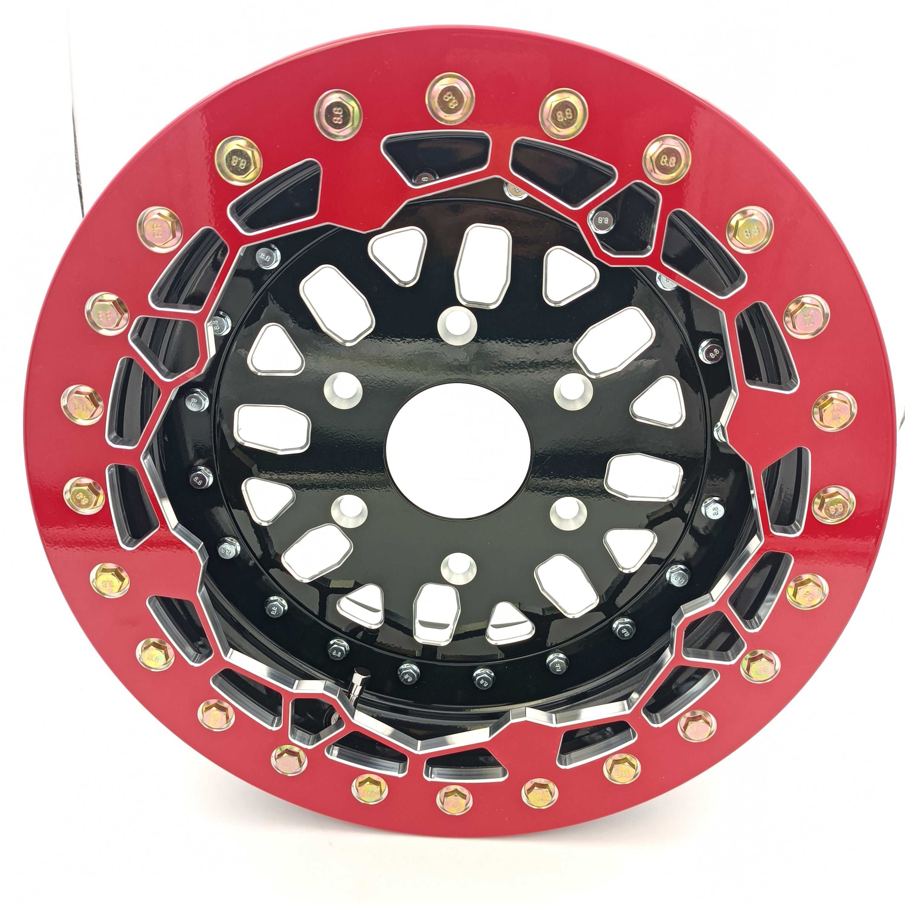 New Side by Sides 4x4 ATV UTV Parts 15x7 5+2 6/139.7 Rims15inch 3 Piece Beadlock UTV Wheels for 2024 Can Am Maverick R