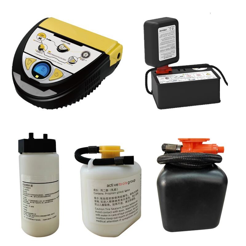 Truck Motorcycle Bicycle Car Tire Sealer and Tire Repair Tool Kit with Tire Puncture Inflator Sealer