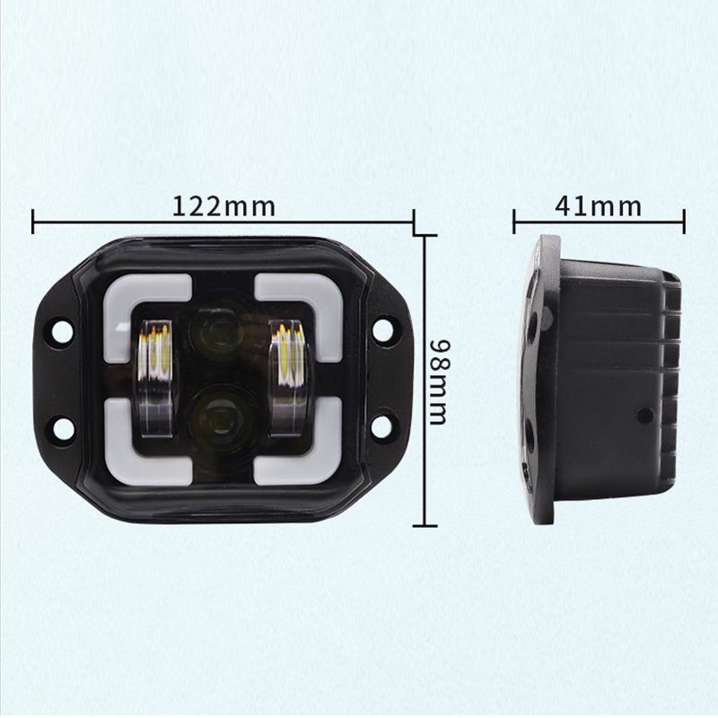 4.5 Inch Spotlight Flush Mount LED Work Light Hi/low Beam Car Daytime Running Lamp Off Road 4X4 ATV LED Pods Driving Fog Light