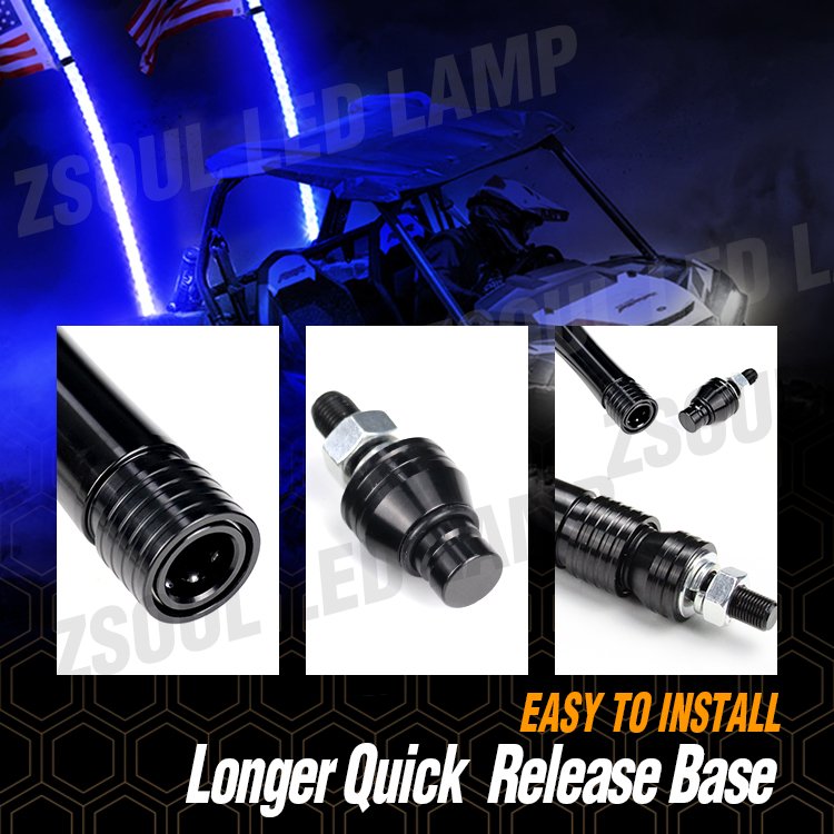 ATV UTV Dream Chasing Color LED Whip Light 3 4 5 Foot RZR ATV Flag Pole Antenna Lights for Truck Buggy Offroad Sand Dune