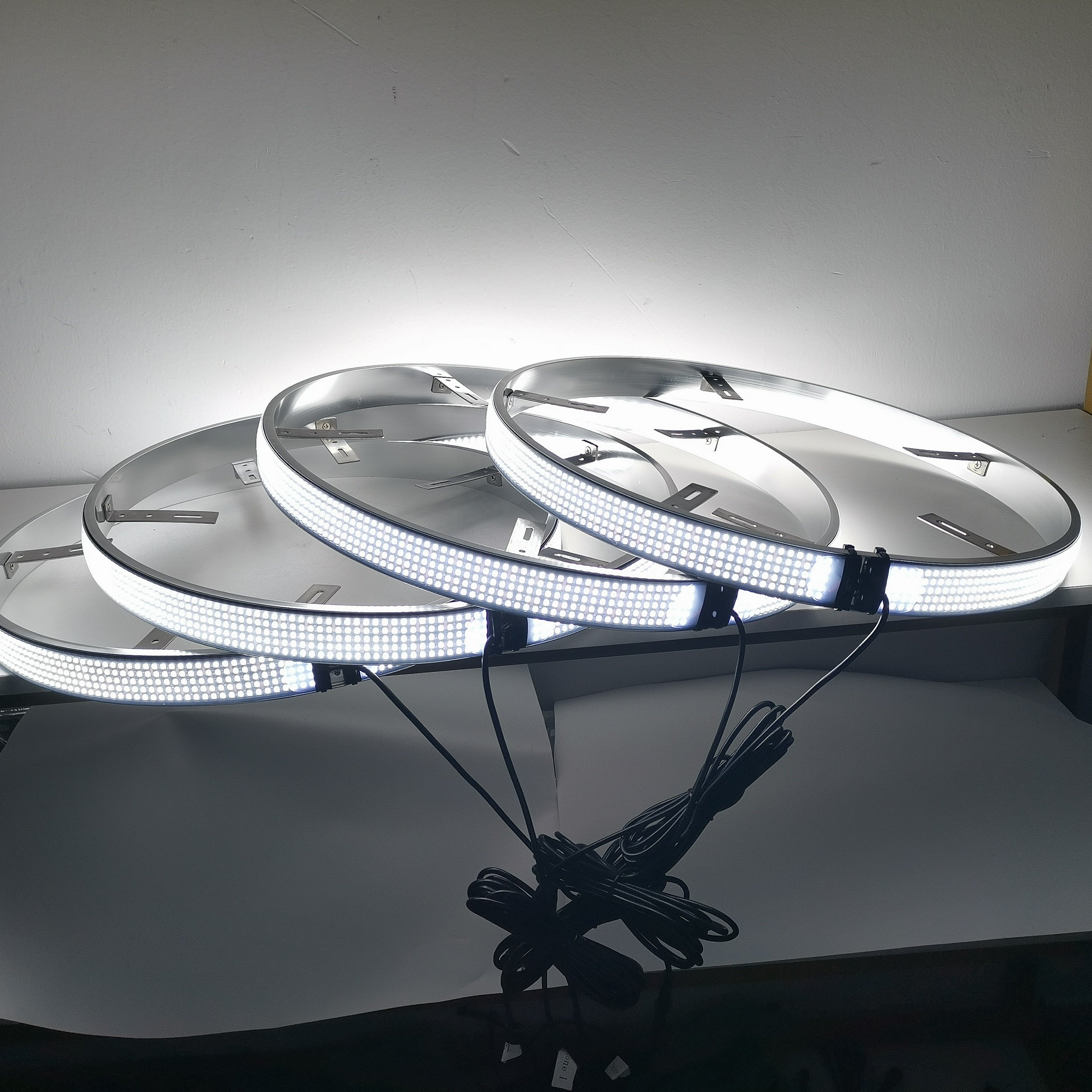 Kingshowstar Pure White LED Strips for Wheel Lights 15"/17"/20" Wheel Rings 4pcs Strips Wheel Rim Lights for Truck ATV Lights