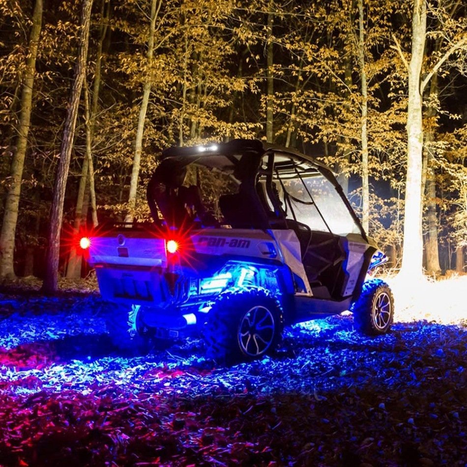 Red Blue 7 Inch 45W 12V 24V Strobe UTV Chase Light for Polaris RZR SXS