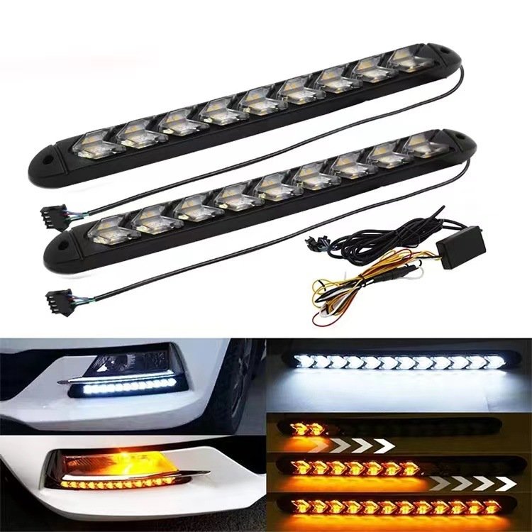 Universal LED Conversion Daytime Running Lights Arrow Streaming Turn Signal Lights Super Bright Waterproof Car Light Bar