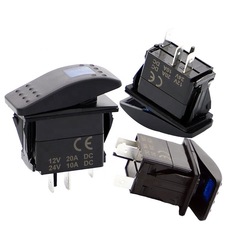 LED Light Bar Dash Rocker Switch 3 Pin On/Off 20A 12V/24V Waterproof Toggle Switch for ATV UTV Boat Marine Car