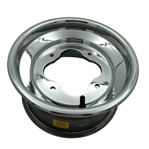 AWT Polished Rolled Lip Front Wheel 10" 10x5 3+2 4/156 for Yamaha Banshee YFZ Raptor
