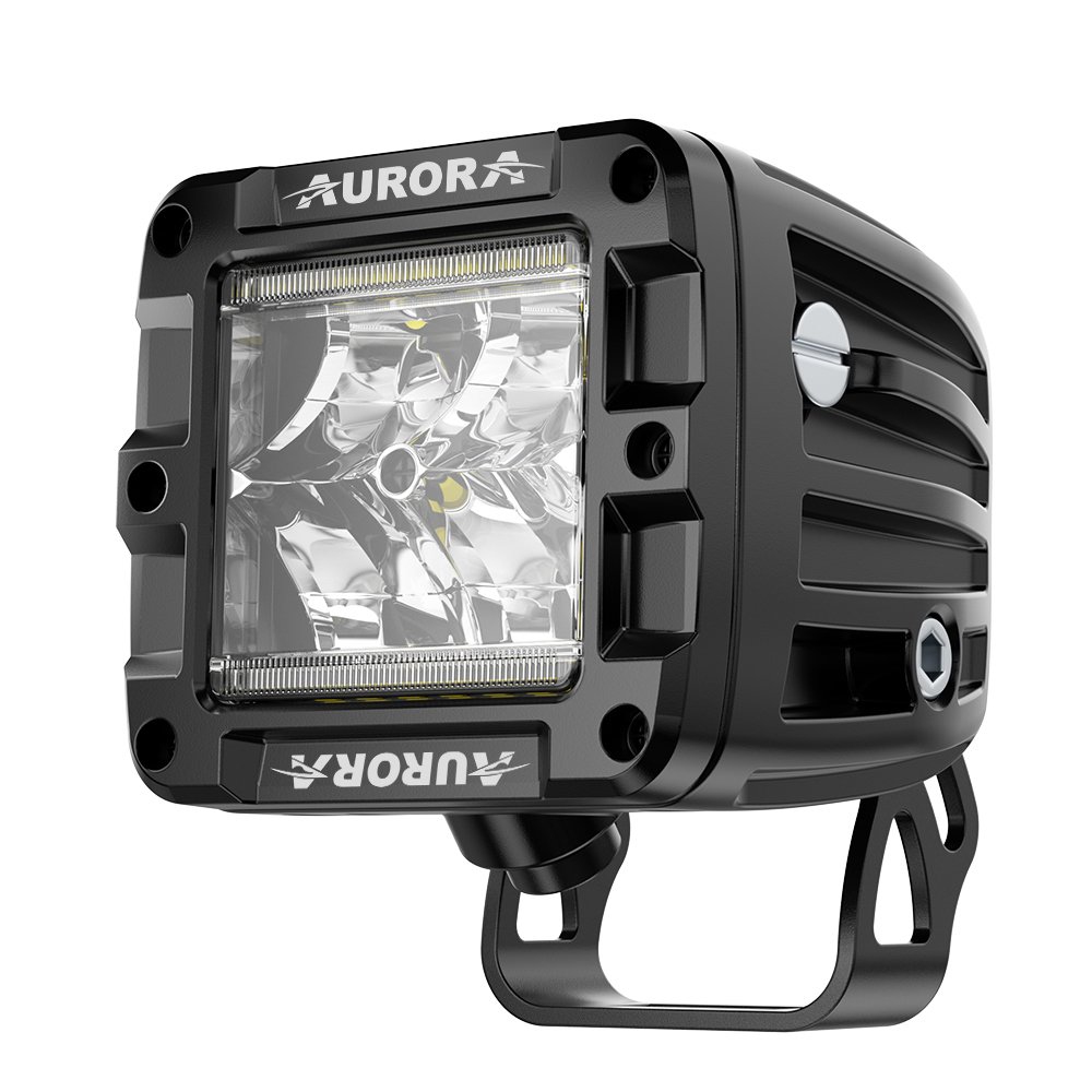 Aurora Newest White Amber Backlight LED Work Light for 4x4 Off-Road Trucks Tractor ATV UTV BOAT Pickup Cars