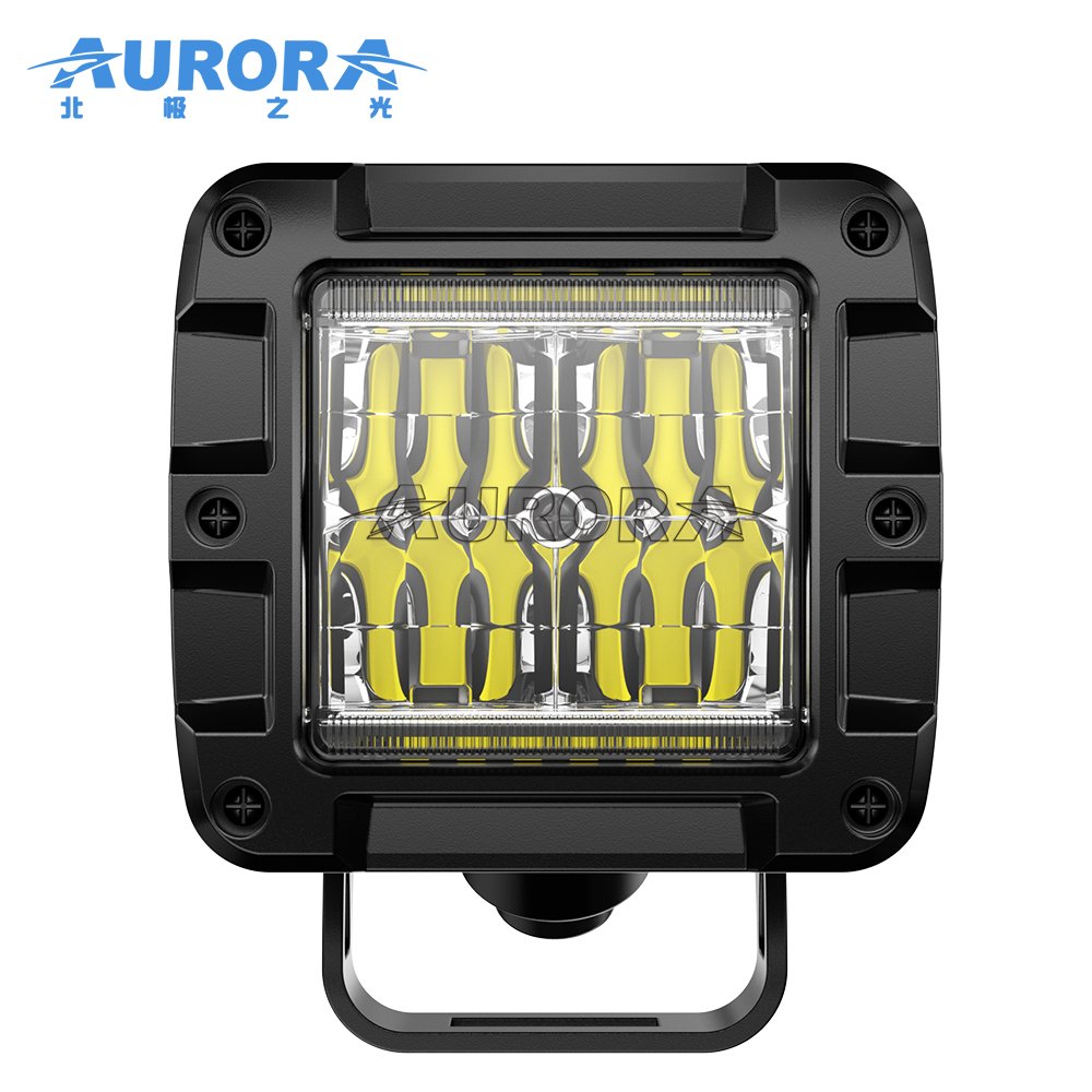 Aurora Newest White Amber Backlight LED Work Light for 4x4 Off-Road Trucks Tractor ATV UTV BOAT Pickup Cars